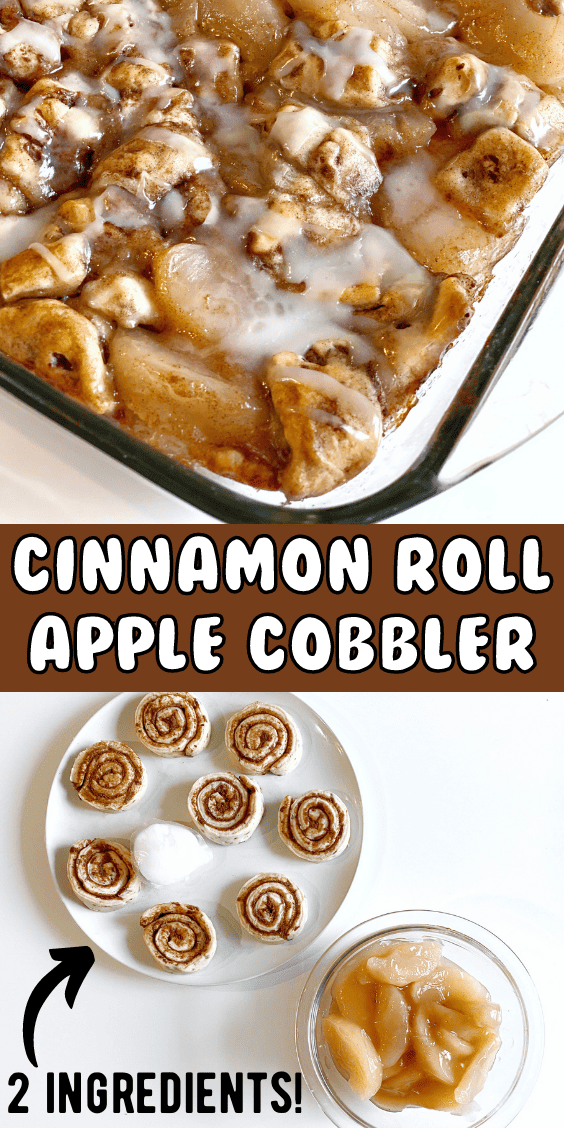 2-Ingredient Cinnamon Roll Apple Cobbler Recipe