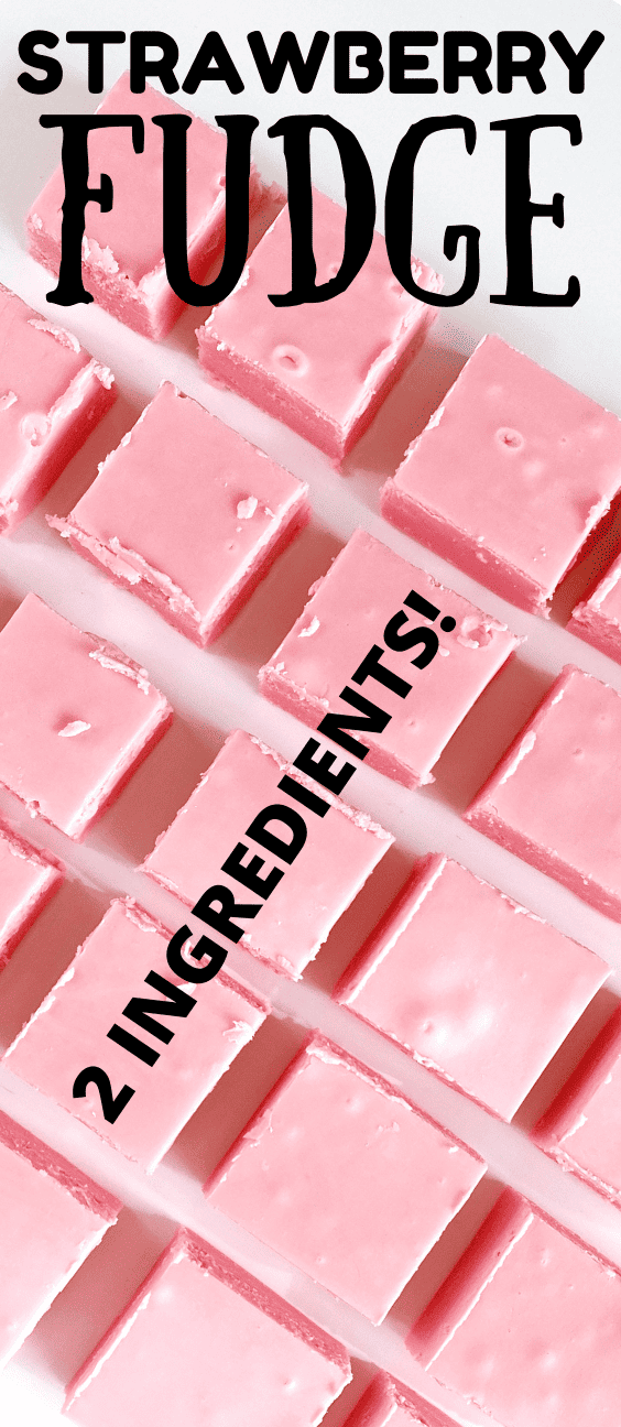 Easy 2-Ingredient Strawberry Fudge Recipe