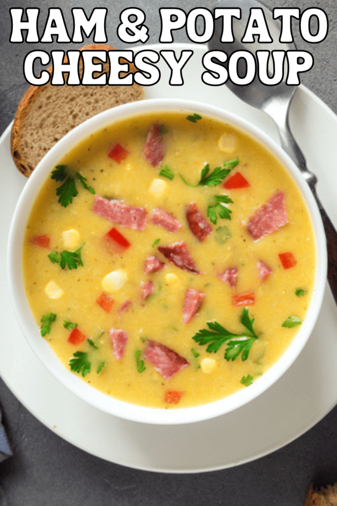 Easy Ham and Potato Cheesy Soup Recipe