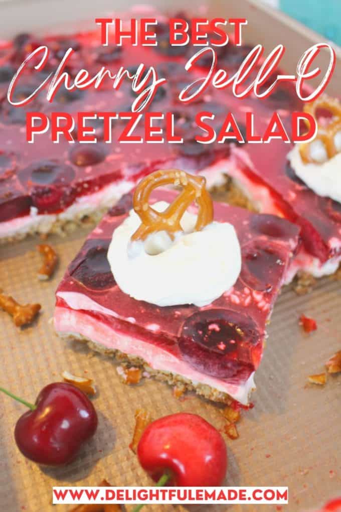 Cherry Jello Pretzel Salad