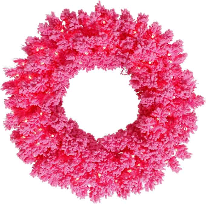 Hot Pink Christmas Wreath