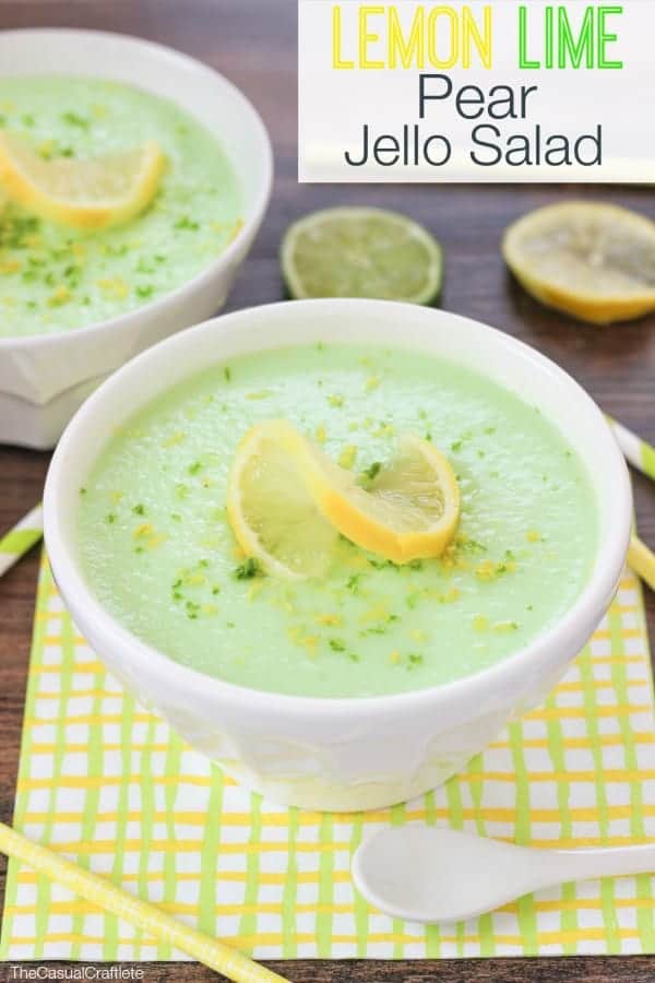 Lemon Lime Pear Jello Salad